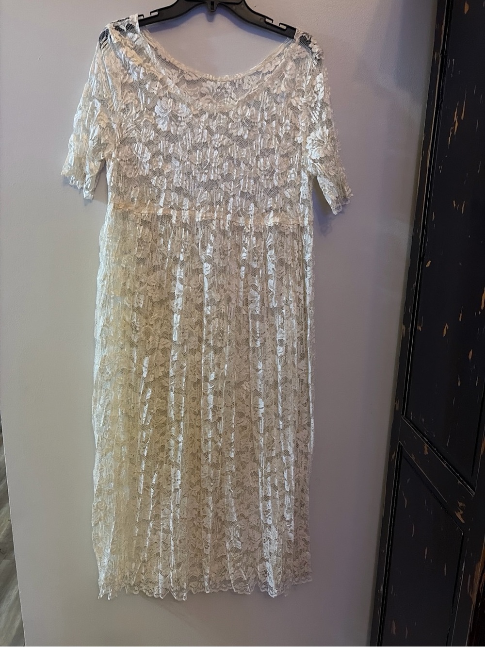 Lace Maxi Dress in Ivory